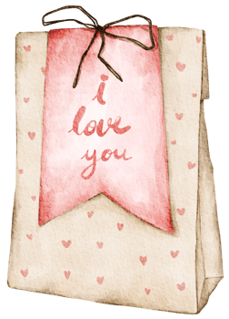 Watercolor Valentine's Day Element png
