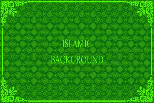 green EID background with snowflakes vector