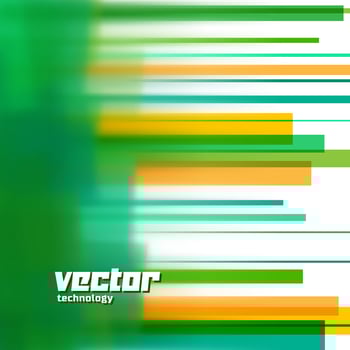Vector background with green lines and blurred edge