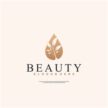 vector leaf oil logo design template
