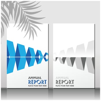 Brochure or flyer layout template, annual report cover design background vector