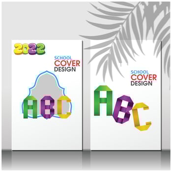 Brochure or flyer layout template, annual report cover design background vector