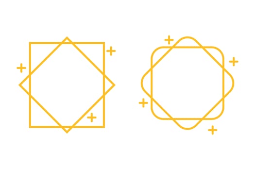 Set of linear frames and borders design for elements, decoration, social media, post vector