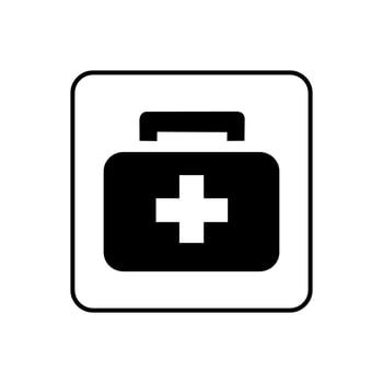 Medical bag icon vector design
