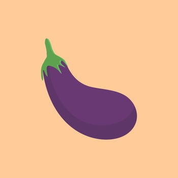 Purple eggplant vector design