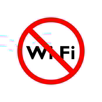 No wifi icon vector design