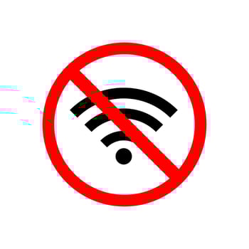 No wifi icon vector design