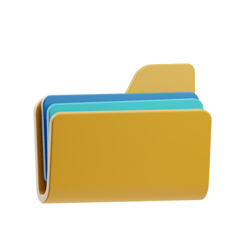 education, object folder illustration 3d png