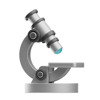 education, object microscope illustration 3d png