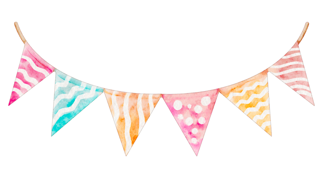 watercolor garland clip art png