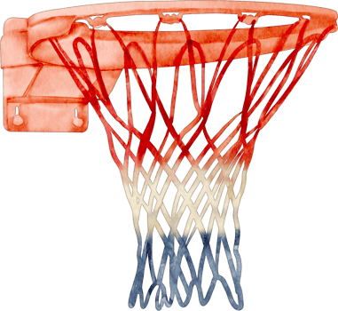 watercolor basketball net png