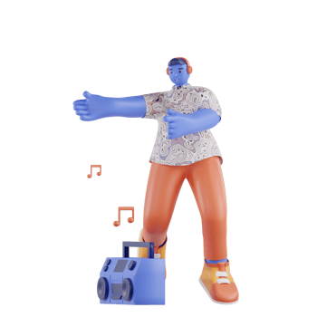 Man presenting something png