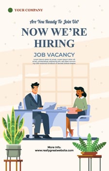 Job Vacancy Poster Template vector