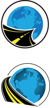 Road construction creative symbol layout vector
