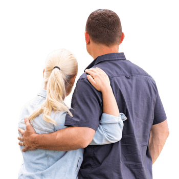 Transparent PNG Young Adult Couple Facing Away.