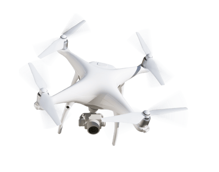 Transparent PNG UAV Quadcopter Drone Flying In Air.