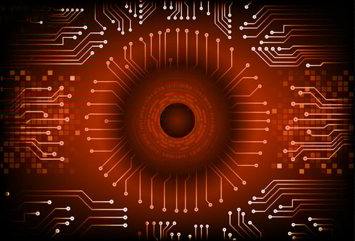 Modern Cybersecurity Technology Background with Eye vector