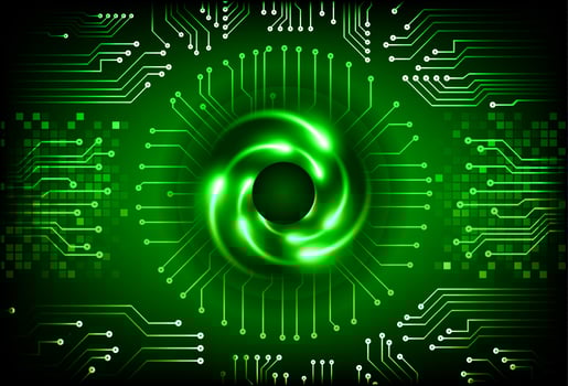 Modern Cybersecurity Technology Background with Eye vector