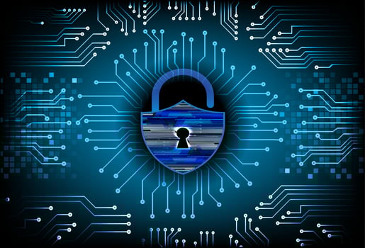 Modern Cybersecurity Technology Background with padlock vector