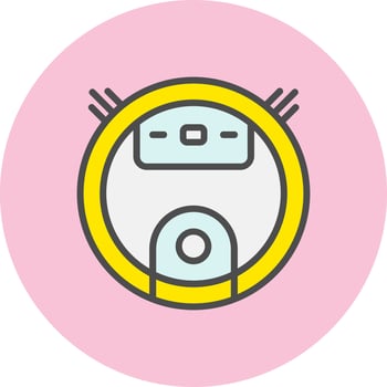 Robot Vacuum Cleaner Vector Icon