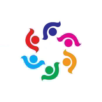 Community, network and social icon vector