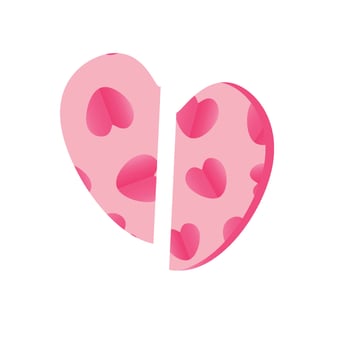 Hearts, symbol of Love, pink pattern in design vector