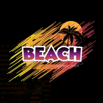 vector sunset illustration design