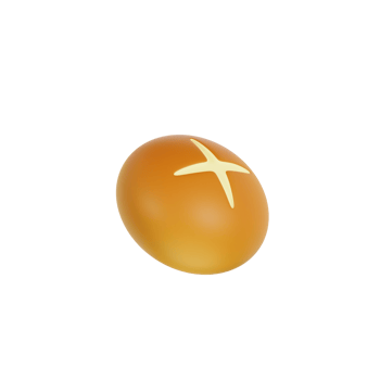 Cross Bun 3d Illustration png