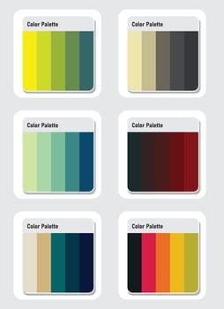 Color palette set vector