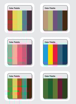 Color palette set vector