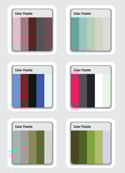 Color palette set vector