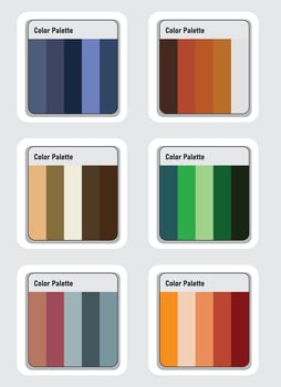 Color palette set vector