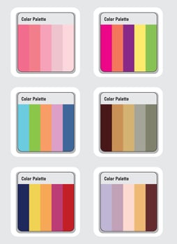 Color palette set vector