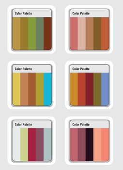 Color palette set vector