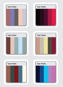 Color palette set vector