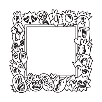 Hand drawn Abstrack doodle art frame vector