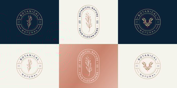 Set of luxury logo design template for branding, corporate identity vector