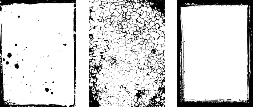 grunge frame texture set vector