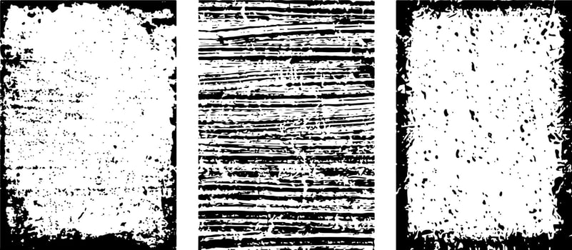 grunge frame texture set vector