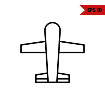 illustration of aircraft line icon vector