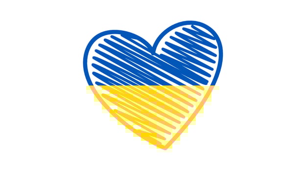 Heart in Ukrainian colors vector