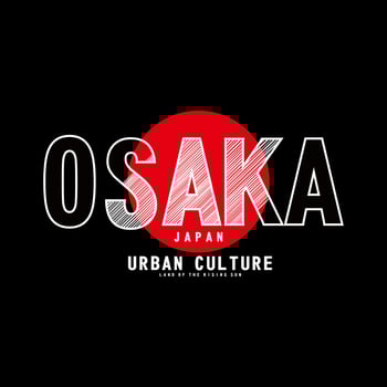 vector osaka text typography design