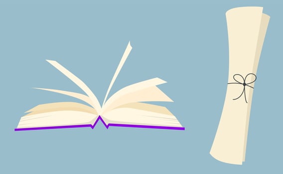 roll of paper, wide, book, knowledge and education, paper vector