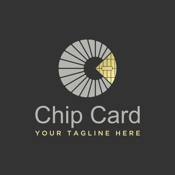 Simple and unique letter or word C font with Chip card image graphic icon logo design abstract concept vector stock. Can be used as a symbol related to initial or internet