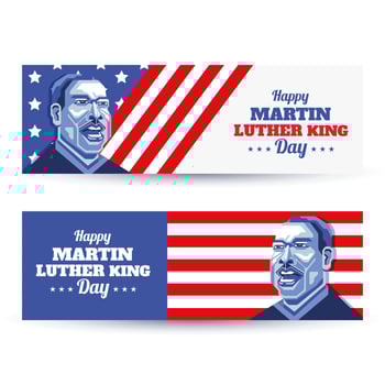 Happy Martin Luther King Day greeting card. vector illustration for banner, poster and flyer.