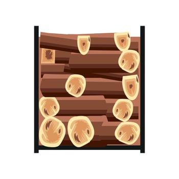 pile of firewood vector