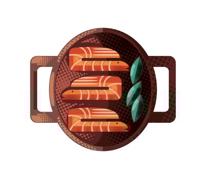 shrimps food icon vector