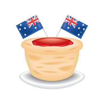 australia day pastry vector