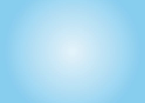 Sky blue gradient background. Soft, plain, light blue and white radial smooth wallpaper. Vector illustration design. EPS 10.