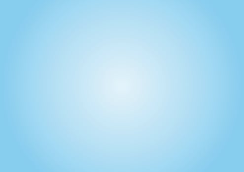 Sky blue gradient background. Soft, plain, light blue and white radial smooth wallpaper. Vector illustration design. EPS 10.